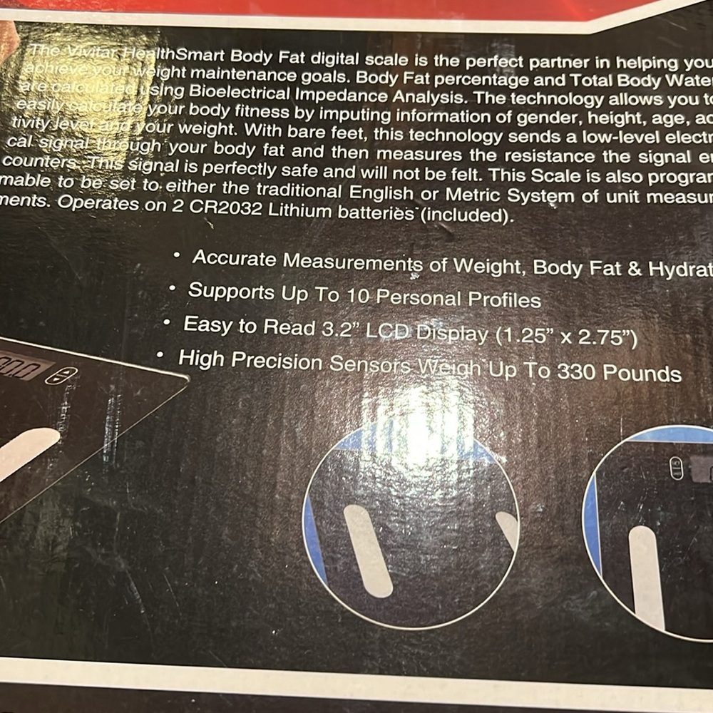 NEW HEALTH SMART BODY FAT/HYDRATION DIGITAL SCALE ! - Picture 8 of 12